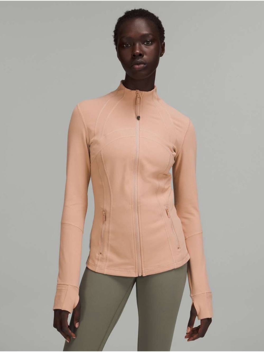 Peach Full-Zip Women's Athletic Jacket